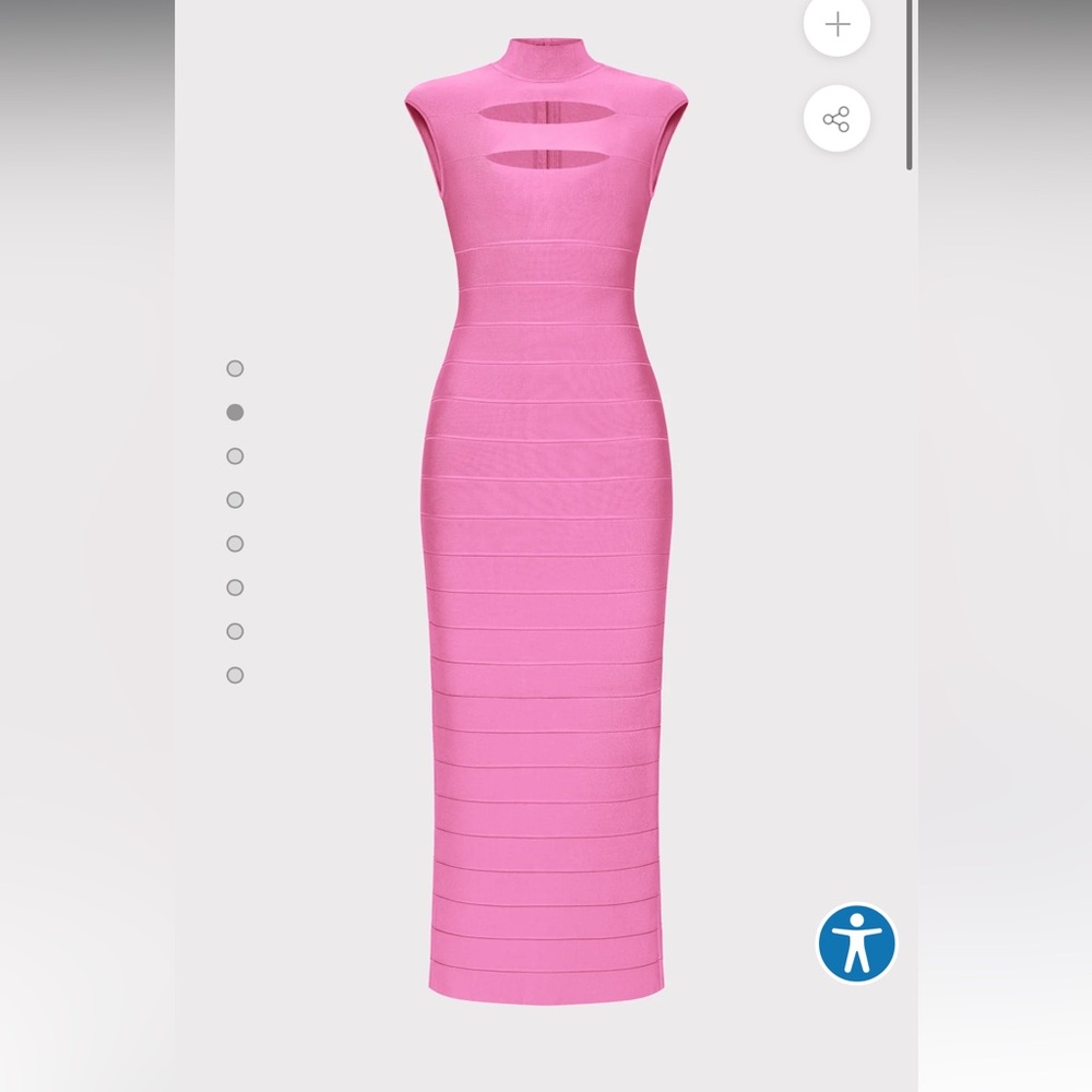 Herve Leger NWT CAP SLEEVE CUT-OUT GOWN